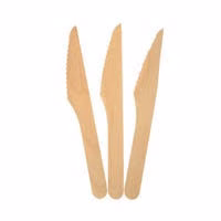 CUCHILLO MADERA DESECHABLE PQTE 100 UNID
