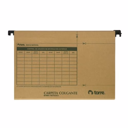 Carpeta Colgante Torre Kraft Plastico